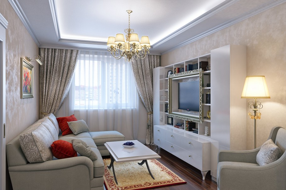 Дизайн 2 комнатной квартиры 60 кв.м