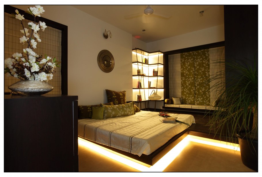 Светодиодная лента в интерьере спальни