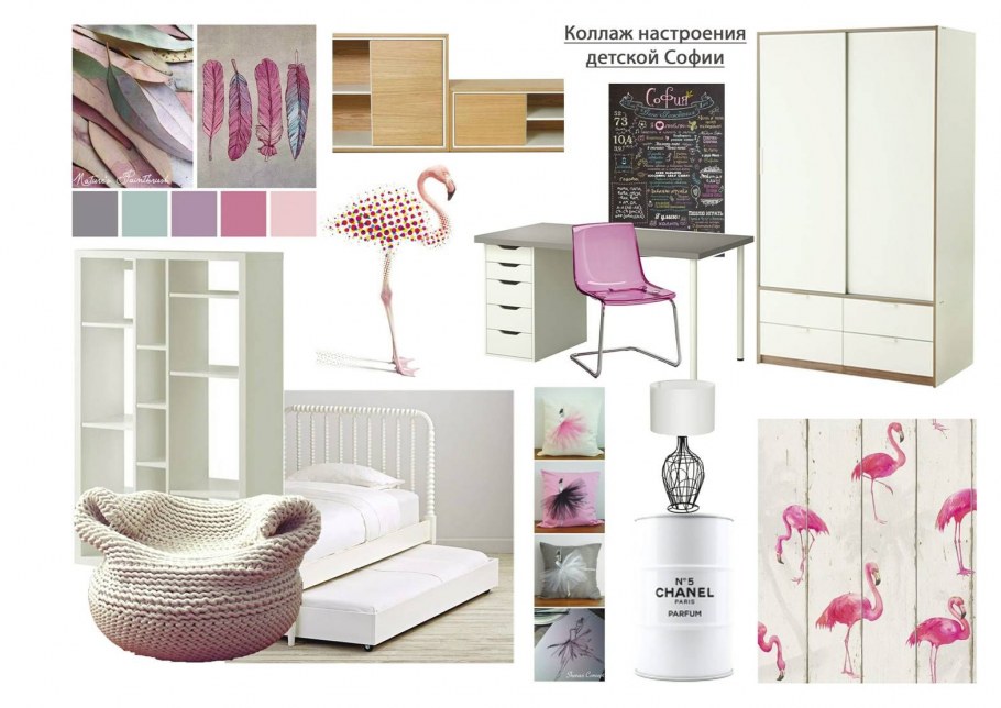 Коллаж интерьера детской