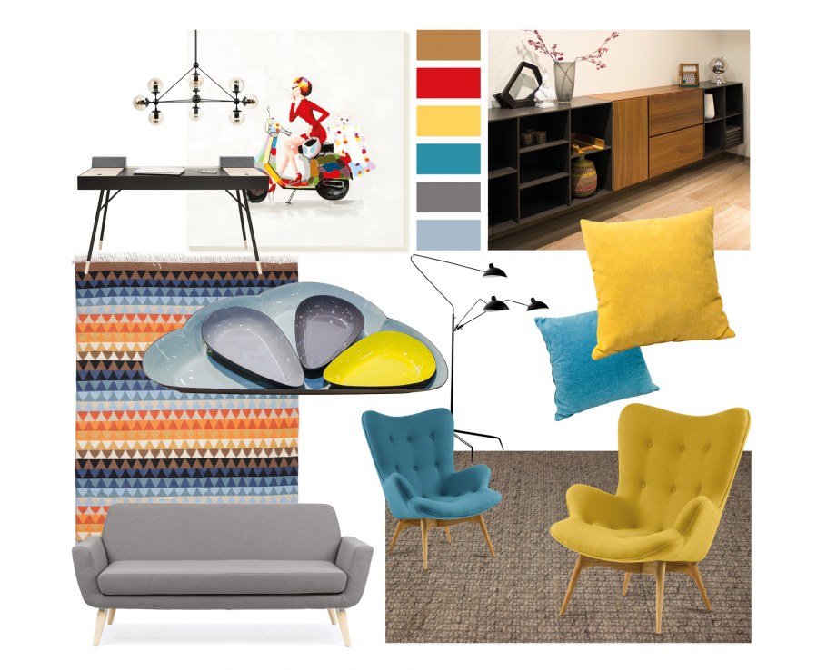 Коллаж дизайнера интерьера