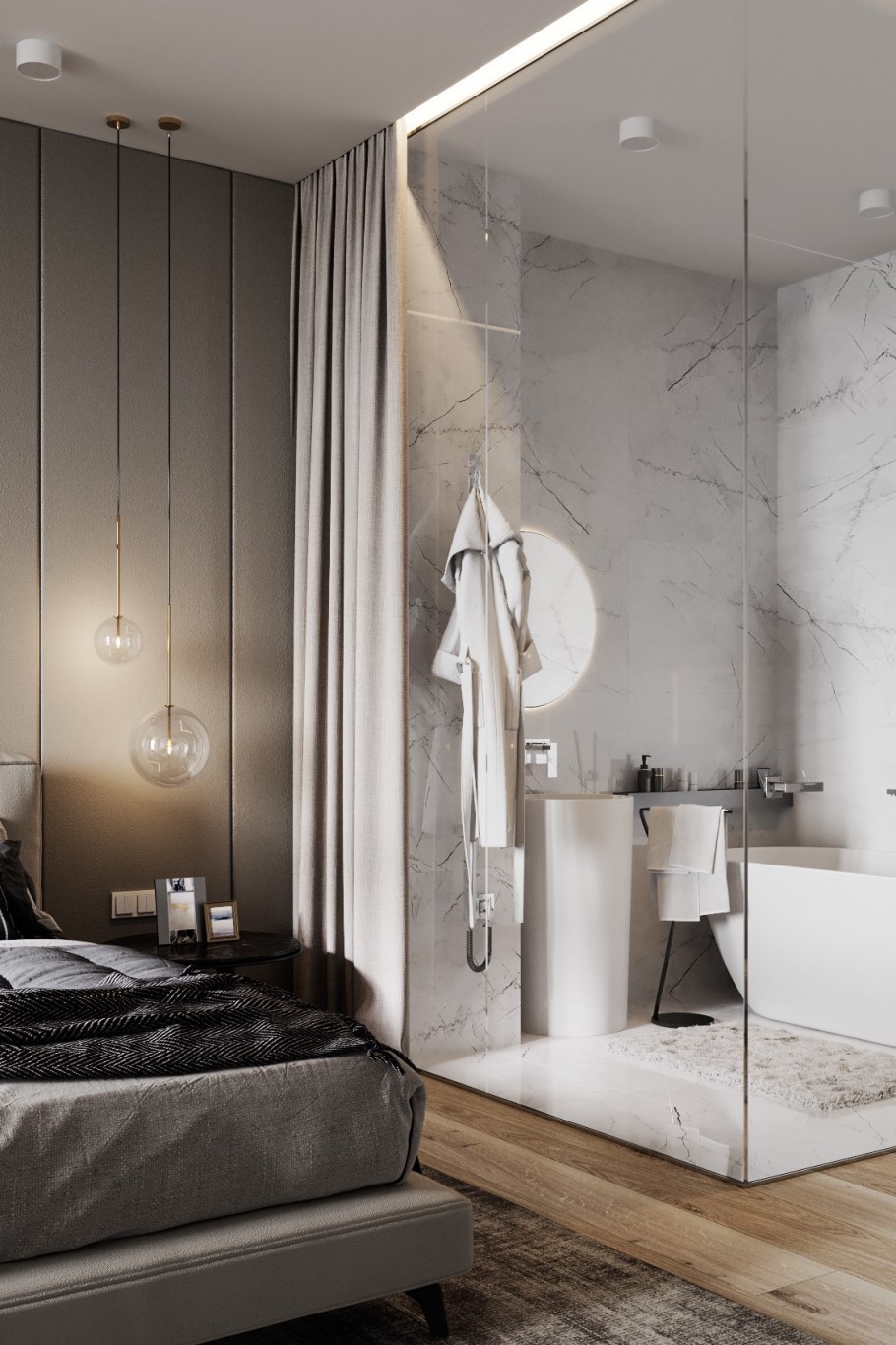 Спальня с душевой