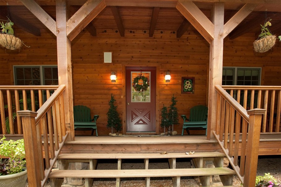 Красивое крыльцо для бани