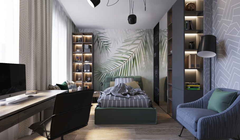 Интерьер гостиной комнаты 19