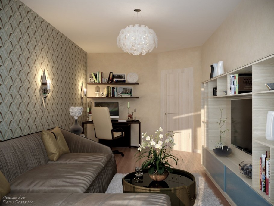 Обои для гостинной комнаты 17 кв.м