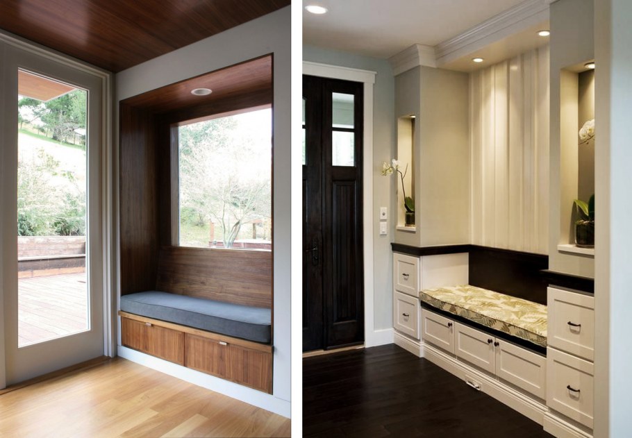 Прихожая встроенная в стену