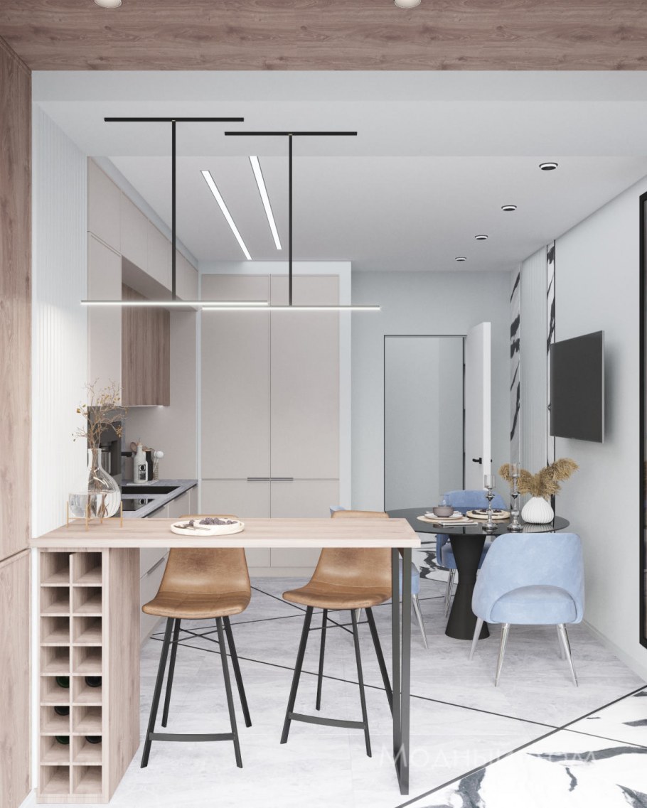 Планировка однокомнатной студии 30 кв.м