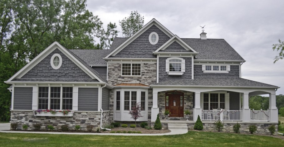 Дома в американском стиле двухэтажные