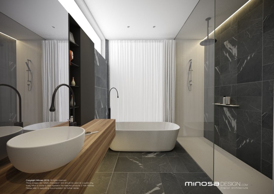 Угловая ванна в стиле Минимализм