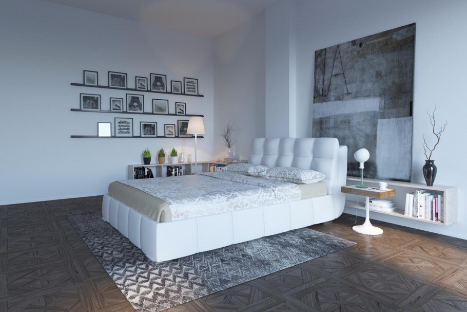 Кровать НОРДЛИ икеа в интерьере
