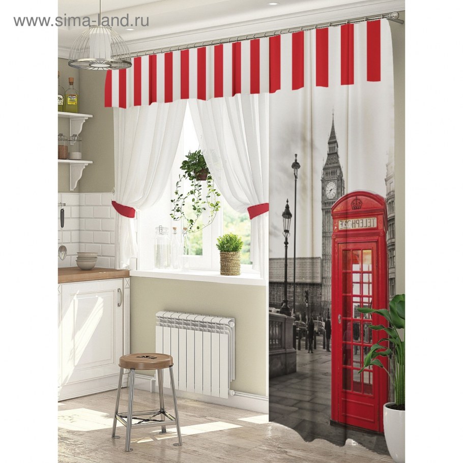 Шторы на кухонное окно с балконом