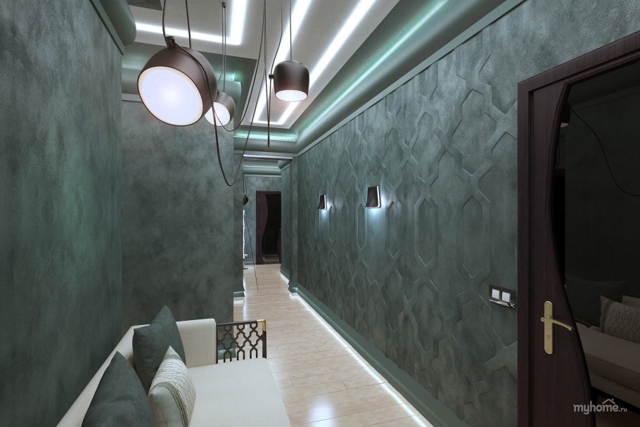 Зеленая прихожая в квартире