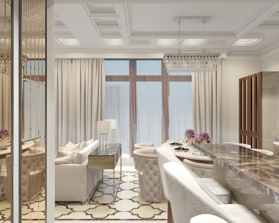 Перегородки для зонирования в стиле ар деко