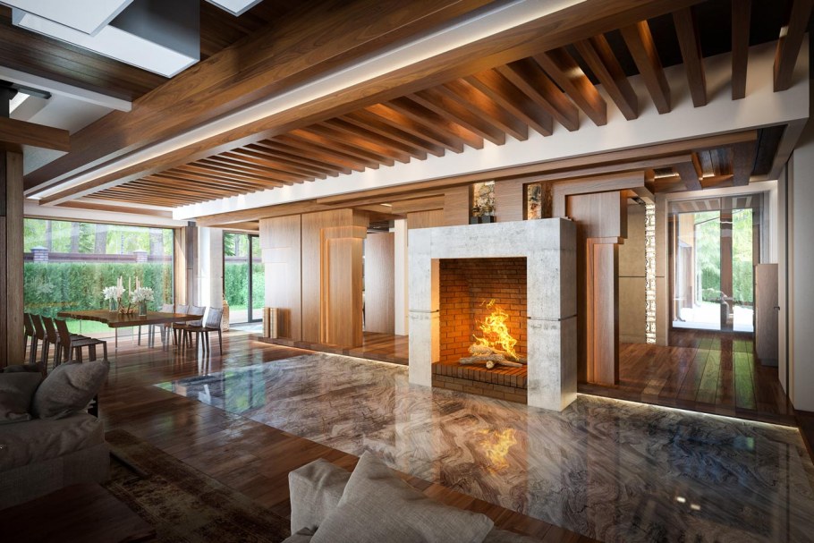 Дом в Подмосковье внутри