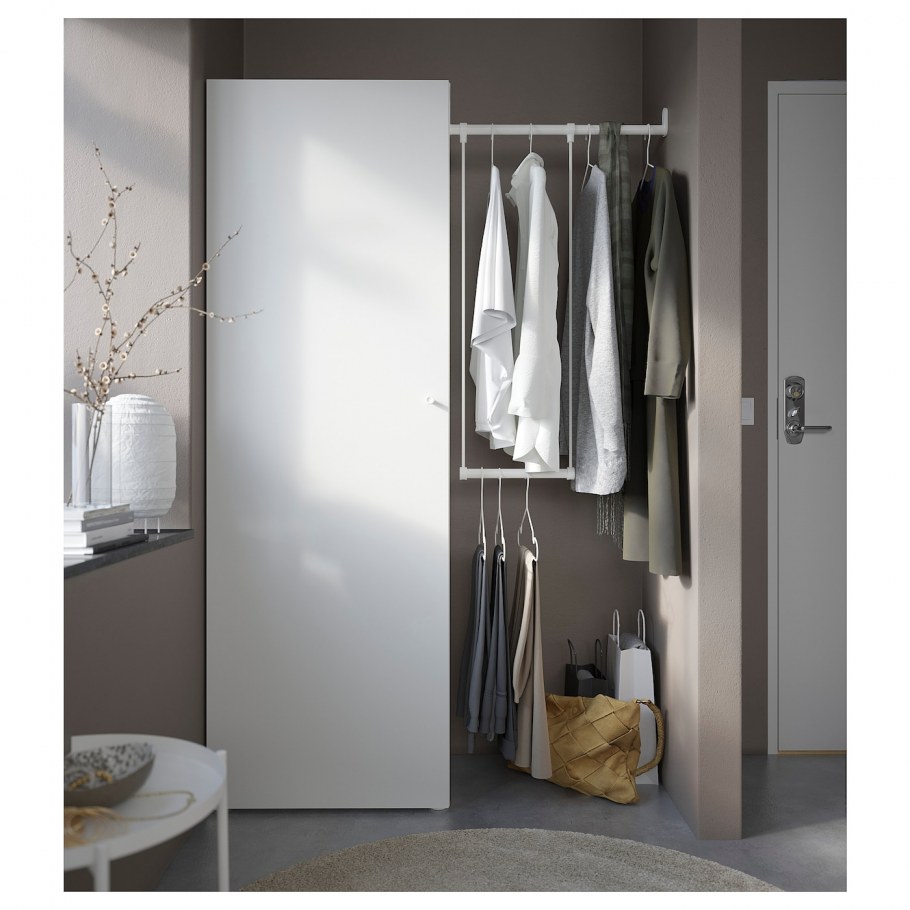 ОПХУС гардероб, белый, ФОННЕС белый95-120x42x181 см 992.401.62