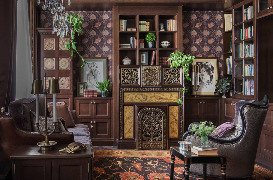 Кабинет в стиле Уильяма Морриса