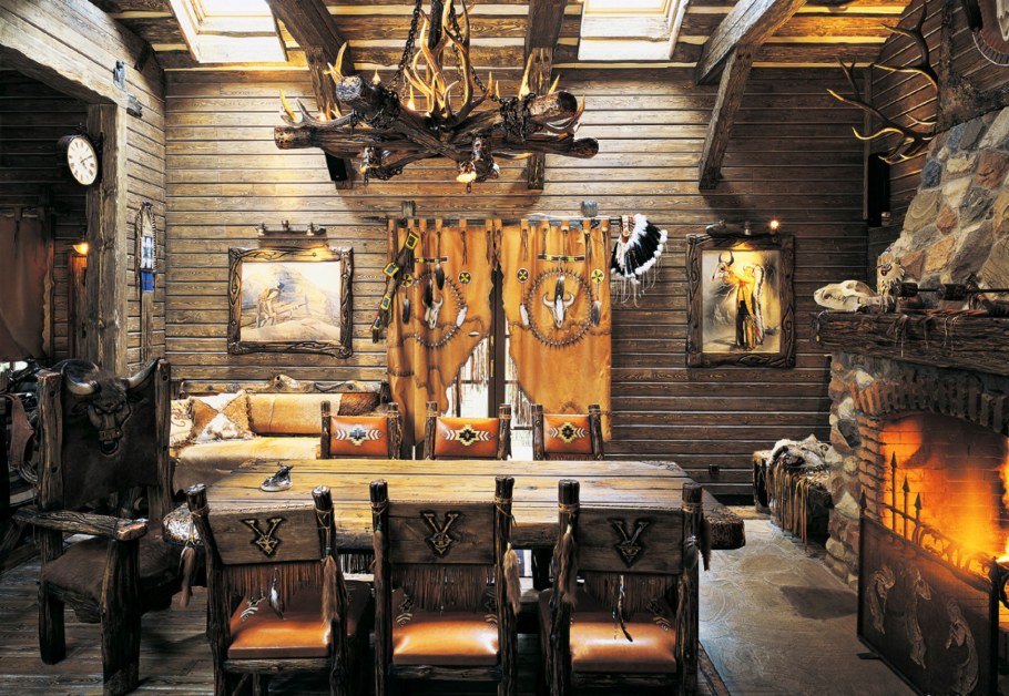 Интерьер салуна дикого Запада