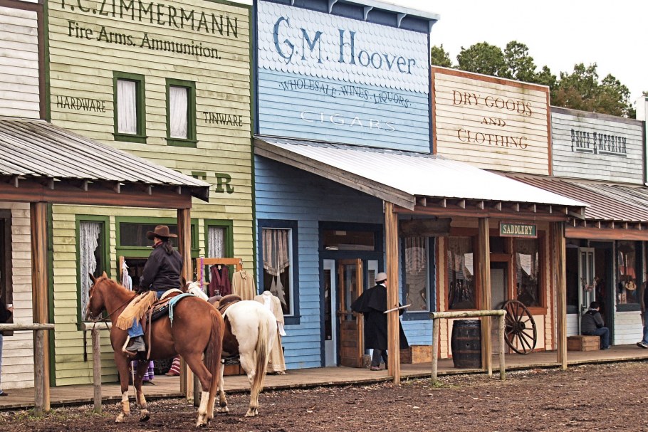 Техас дикий Запад город ковбой