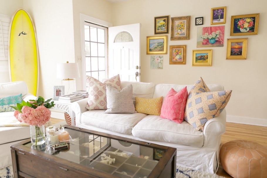 Несколько тонов пастельных оттенков в интерьере