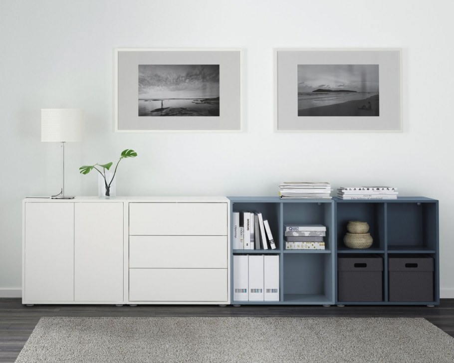 Стеллаж ЭКЕТ икеа в интерьере