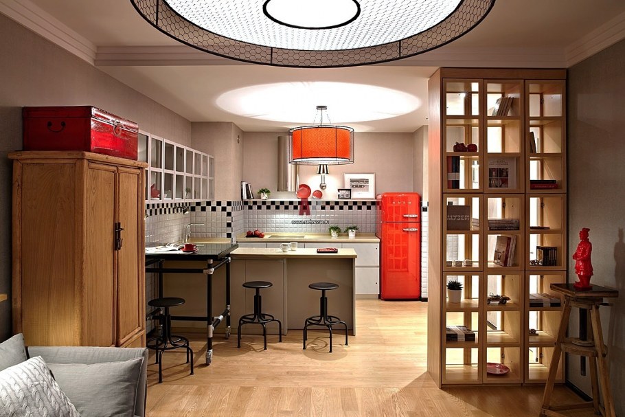 Стеллаж перегородка для кухни