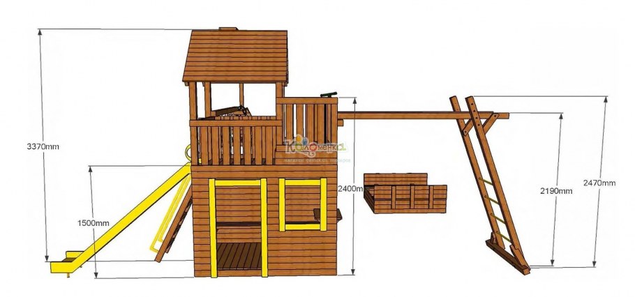Детские площадки для дачи выше всех