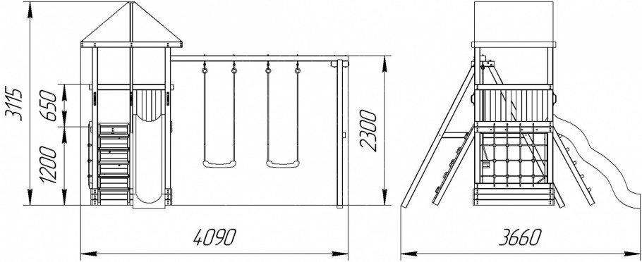 Игровая площадка Самсон 4 элемент