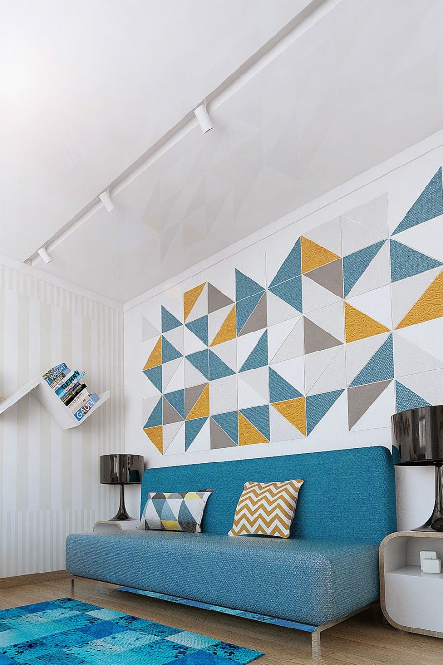 Геометрия на стенах в интерьере