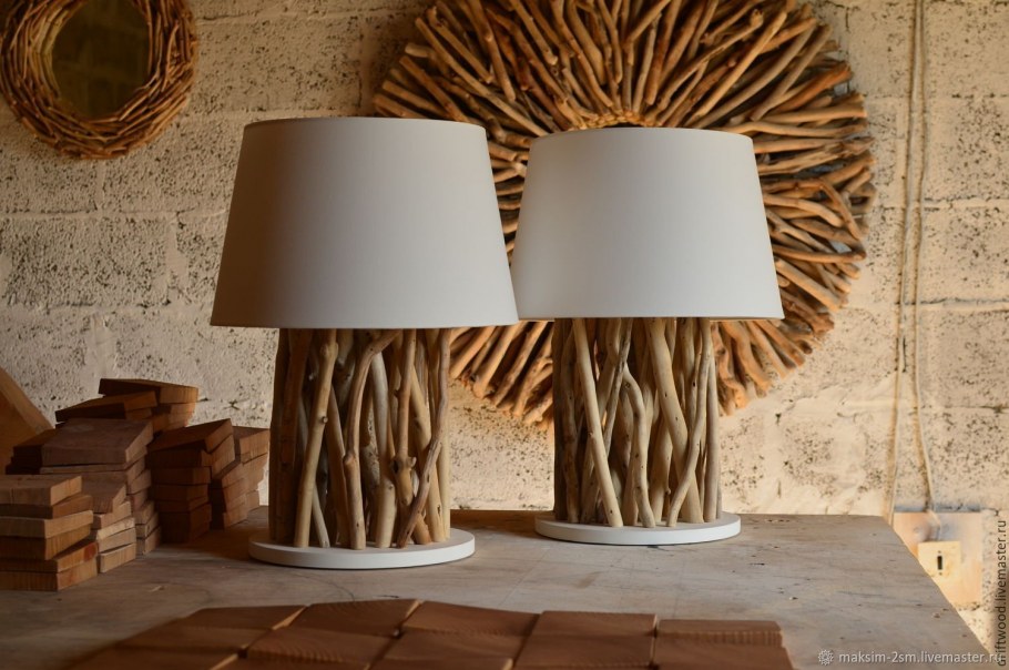 Дизайнерские светильники из дерева