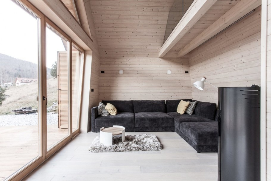 Интерьер дома из бруса Минимализм