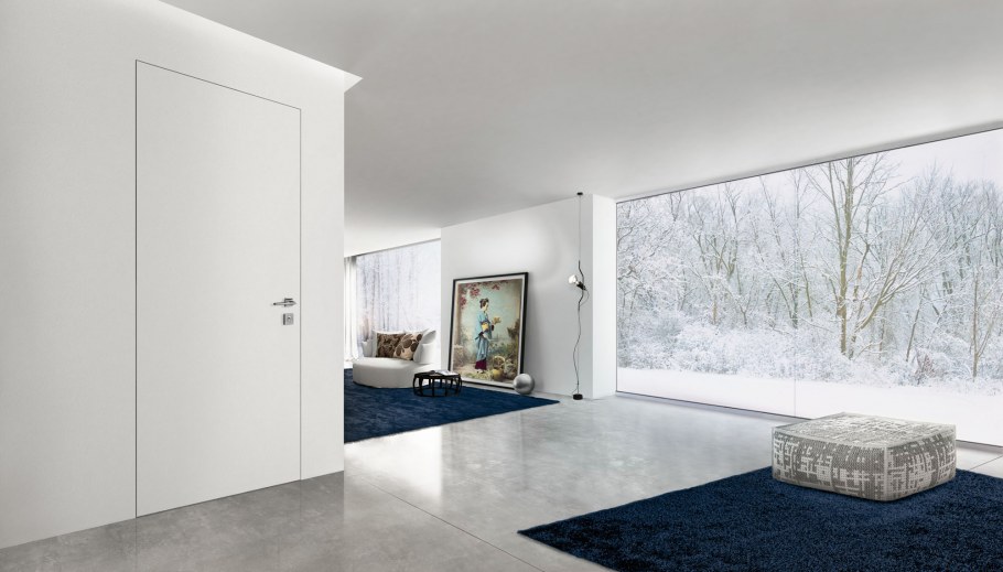 Двери скрытые Sofia, Инвизибл, с глянцевой поверхность, стекло, 2000м