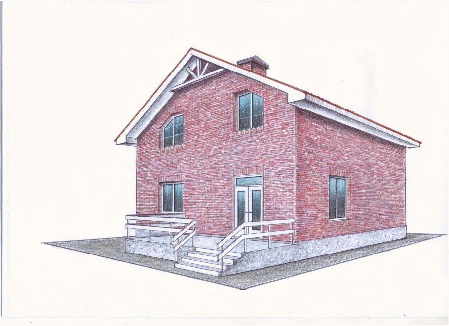 Дом с ландшафтным дизайном