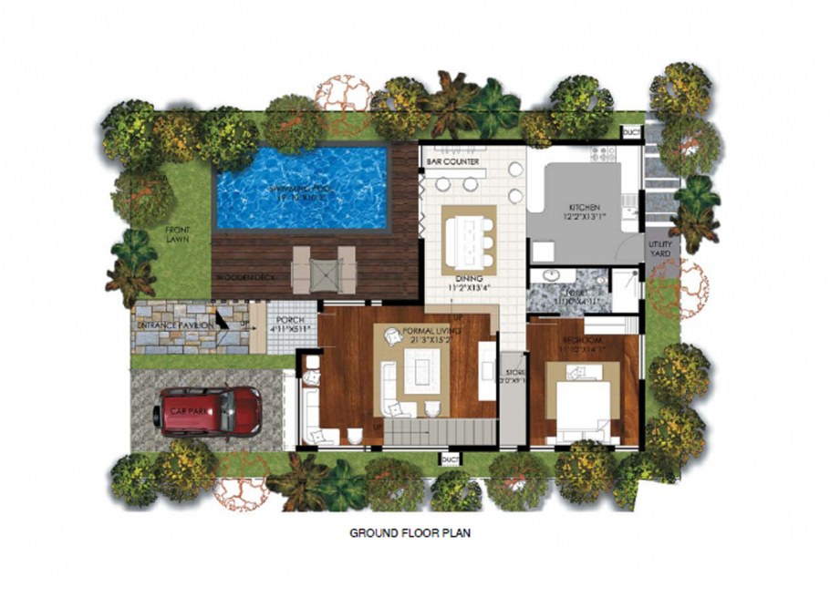 План современного дома