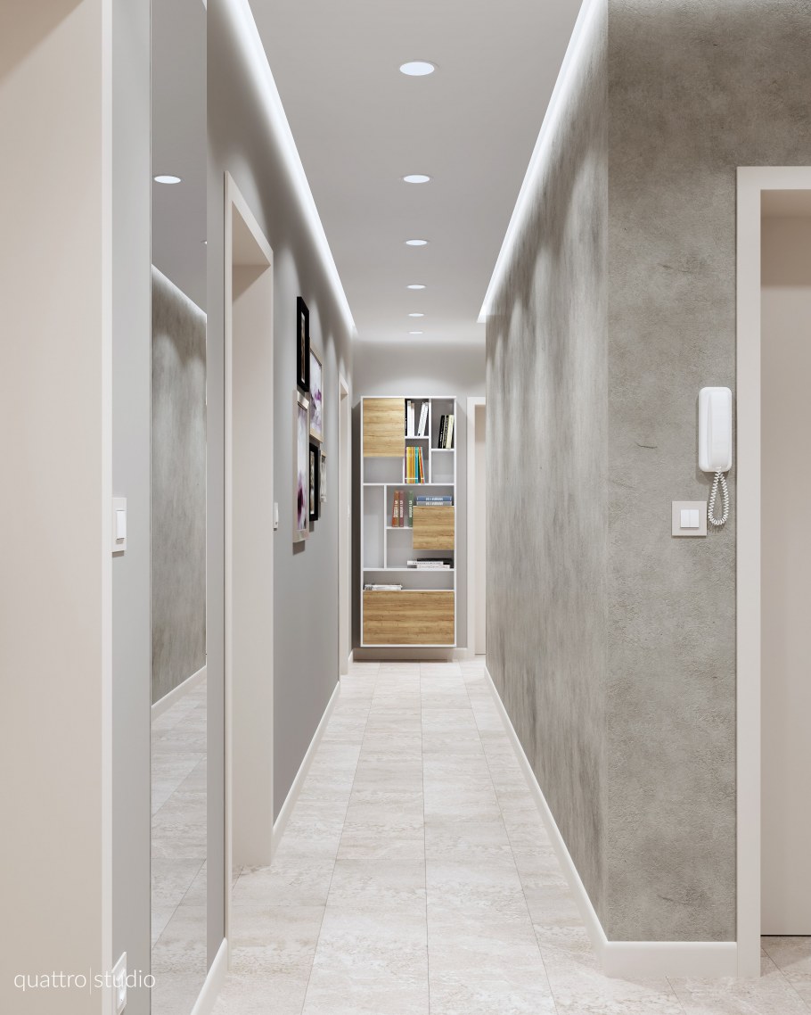 Интерьер длинного коридора