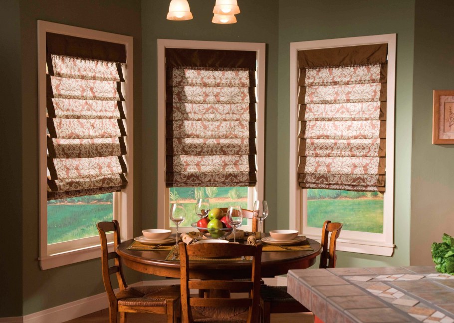 Римские шторы синие