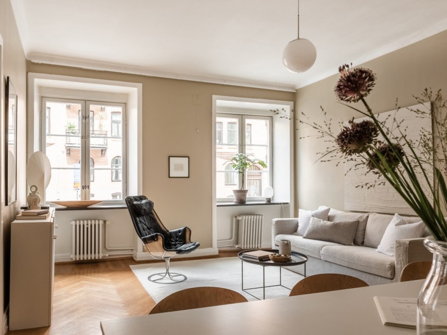 Сочетание фактуры в Светлом интерьере