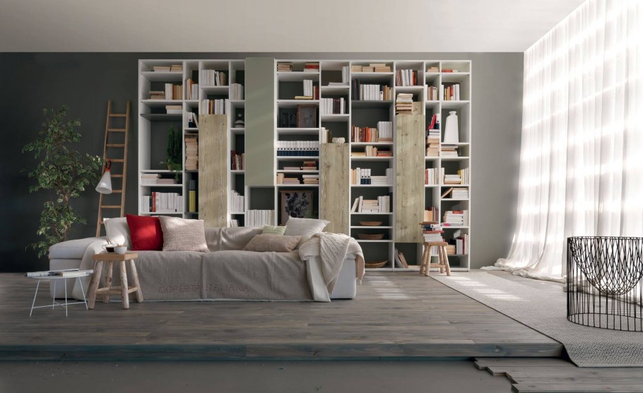 Итальянские стеллажи в современном стиле