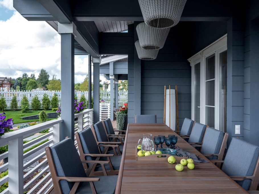 Современный интерьер веранды