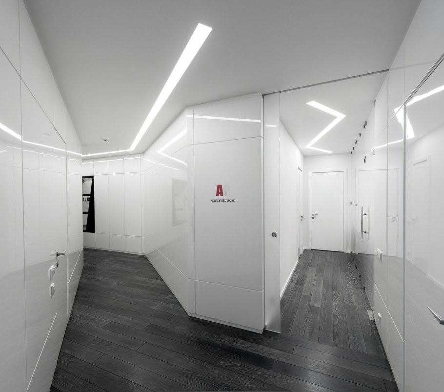 Освещение коридора в стиле Минимализм