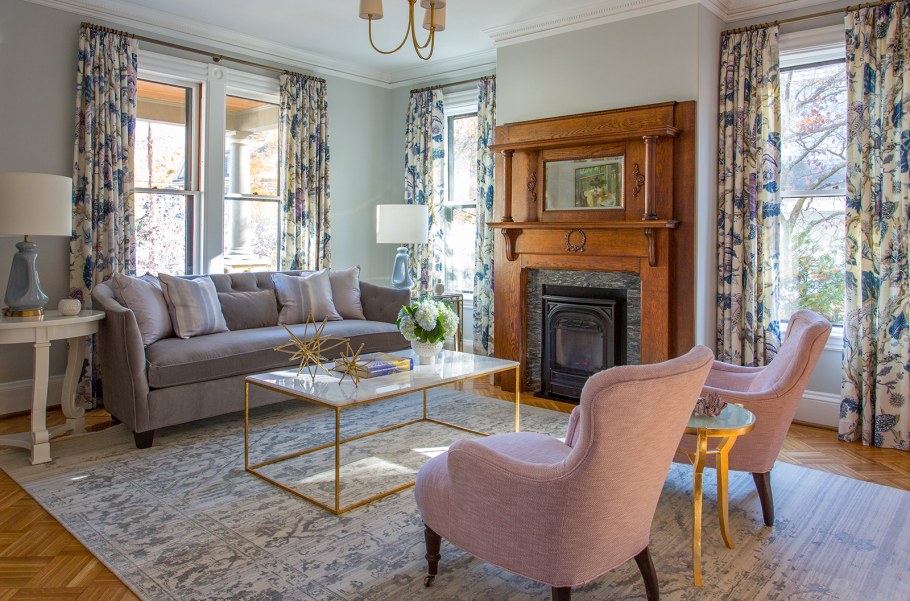 Шторы в американском стиле интерьере