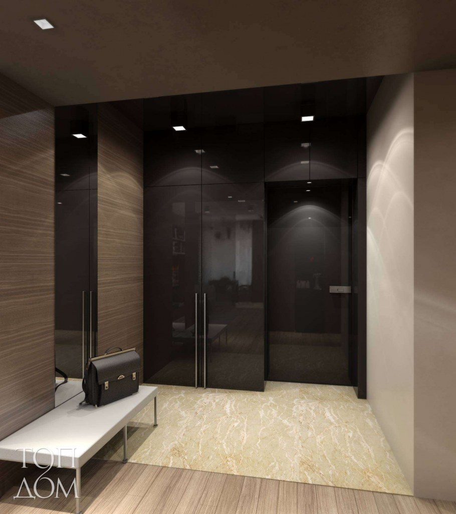 Прихожая в темном цвете