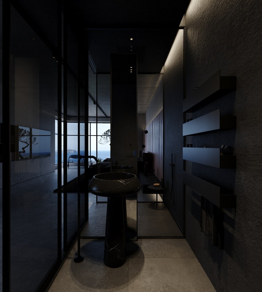 Интерьеры салонов красоты 2021 в темных тонах лофт