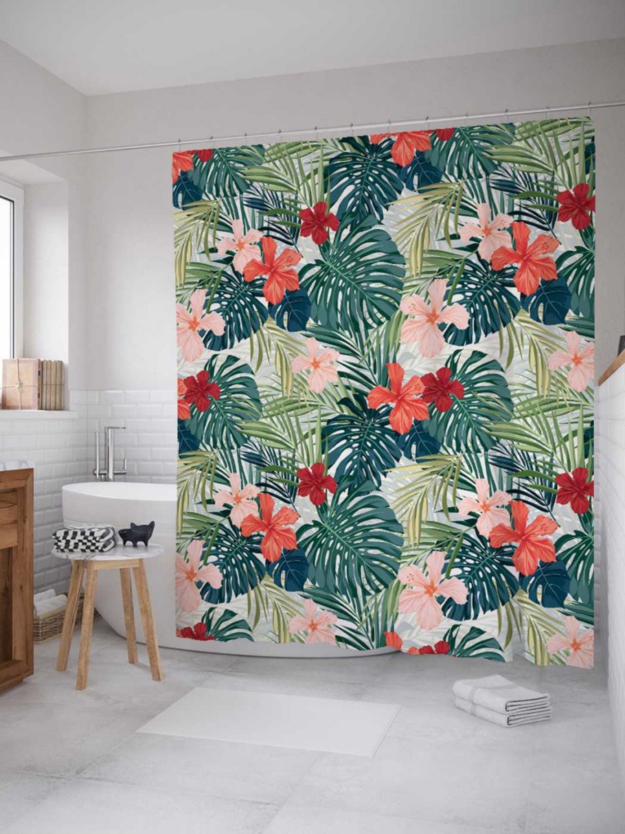 Штора для ванной Династия тропики 180х200