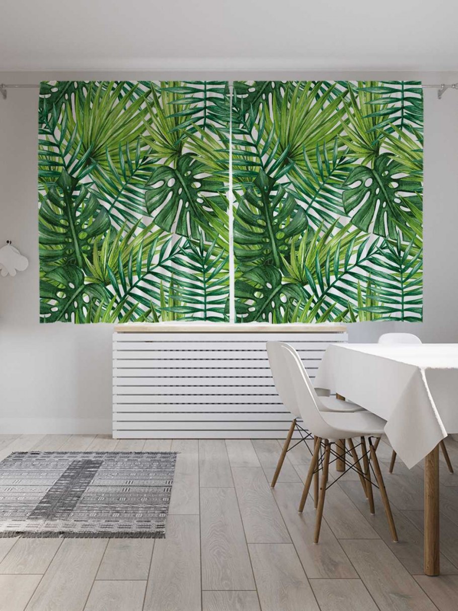 Шторы с листьями