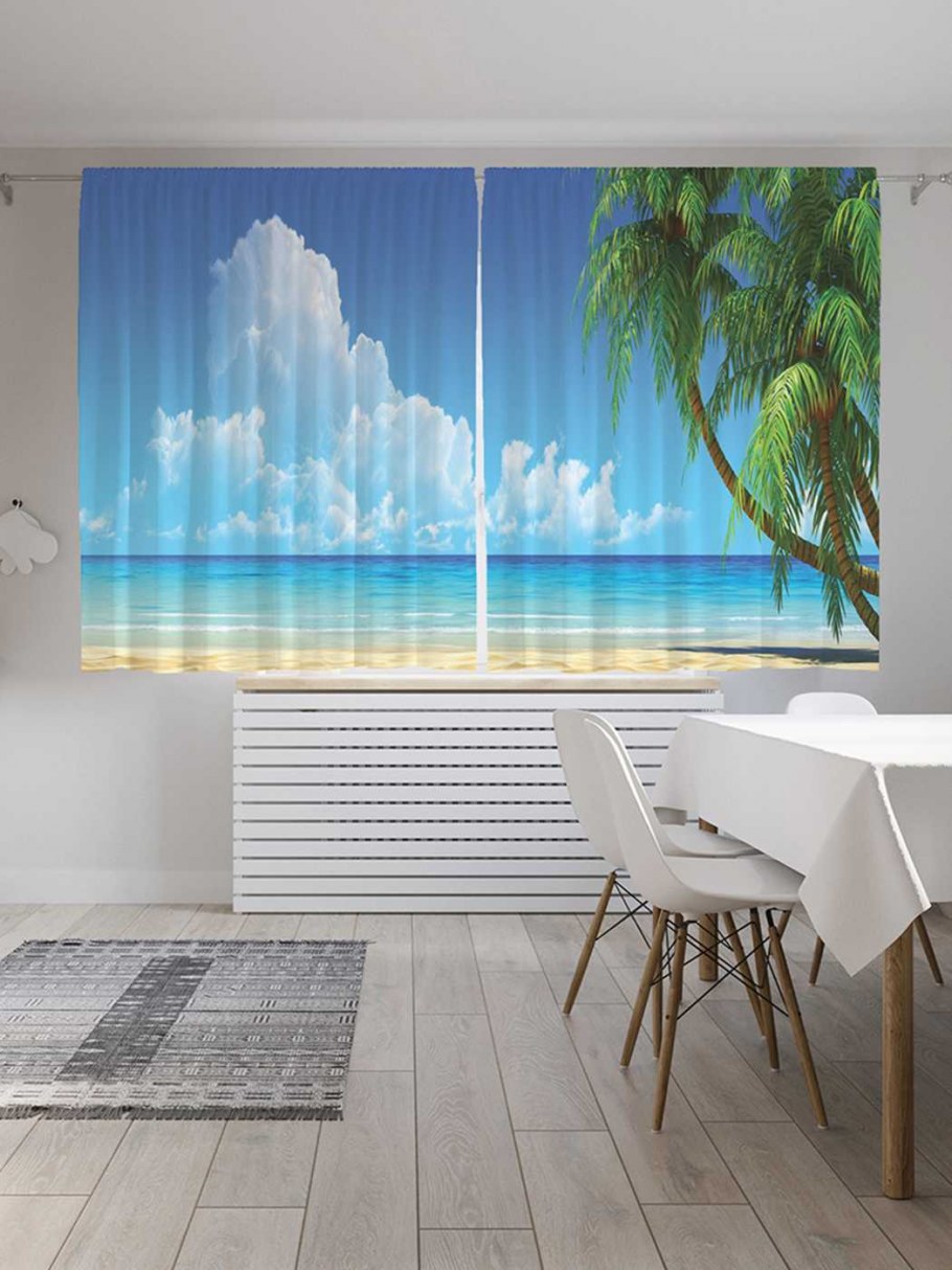 Тропические шторы в интерьере