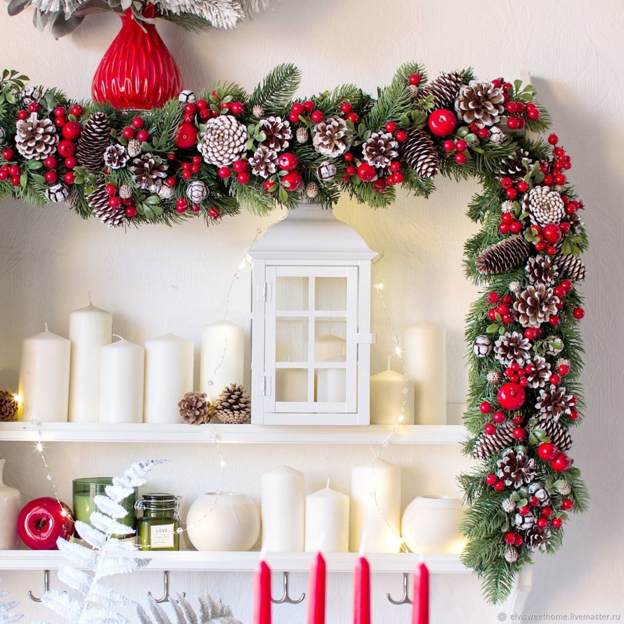 Гирлянда на камин Новогодняя
