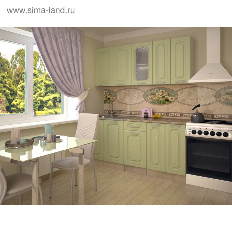 Кухня Версаль фабрика ТЭКС цвет фисташка