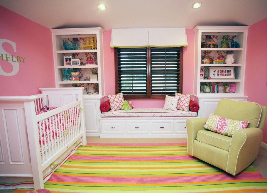 Желто розовая детская