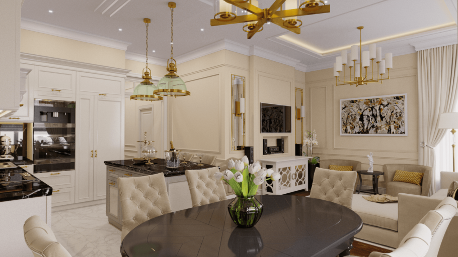 Кухня в пентхаусе в Нью Йорке