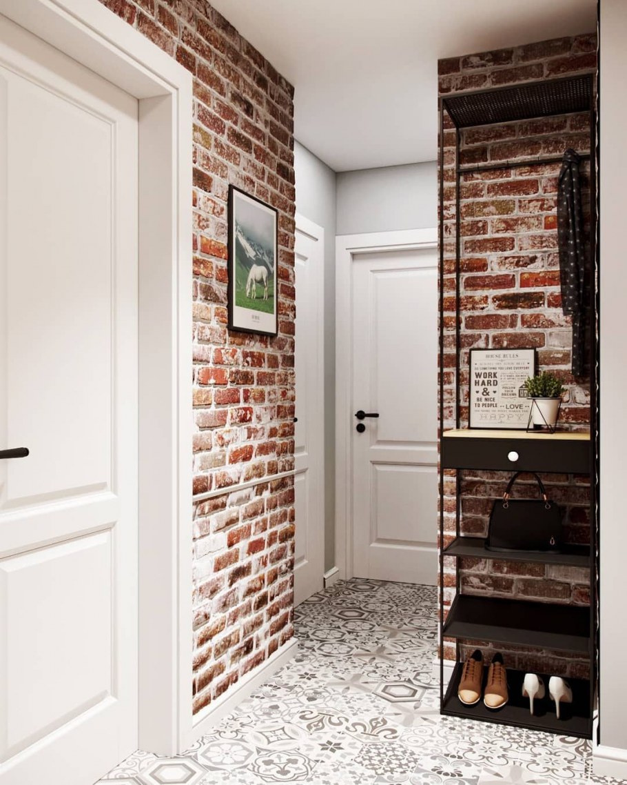 Прихожая в стиле лофт