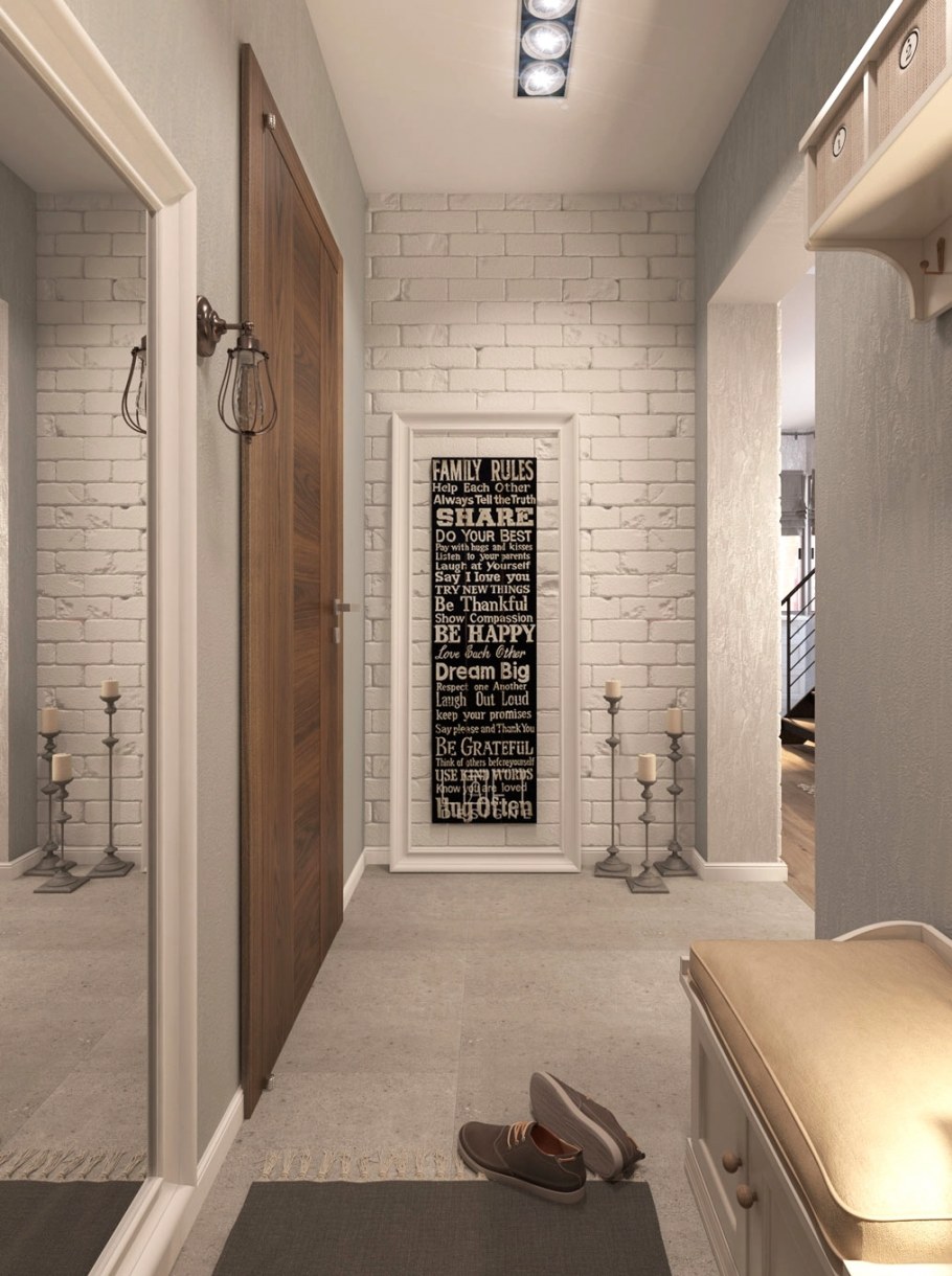 Прихожая кирпичиками